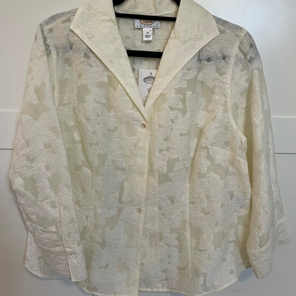 NWT Talbots Lace Blouse, 16P